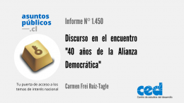 Discurso en el encuentro “40 años de la Alianza Democrática”