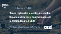 “Planes regionales y locales de cambio climático: desafíos y oportunidades de la gestión local en Chile”